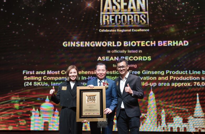 GinsengWorld Biotech Recognised by ASEAN Records for Two Regional Milestones in the Ginseng Wellness Industry