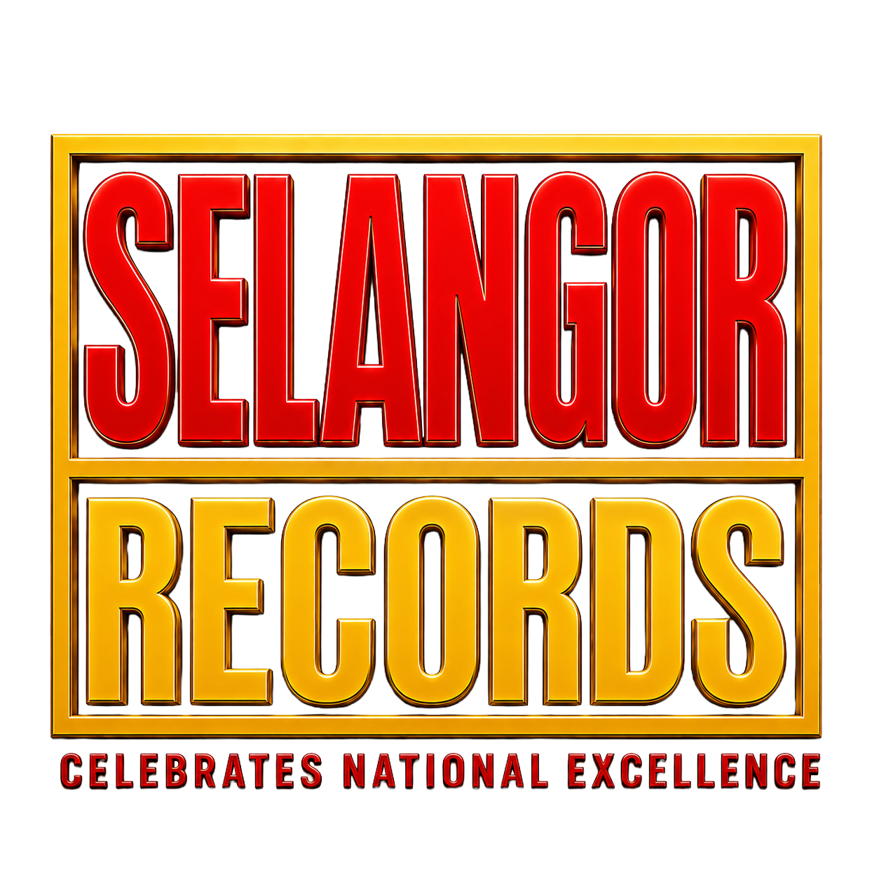 Selangor Records logo with red 'Selangor' and gold 'Records' text, celebrating national excellence.