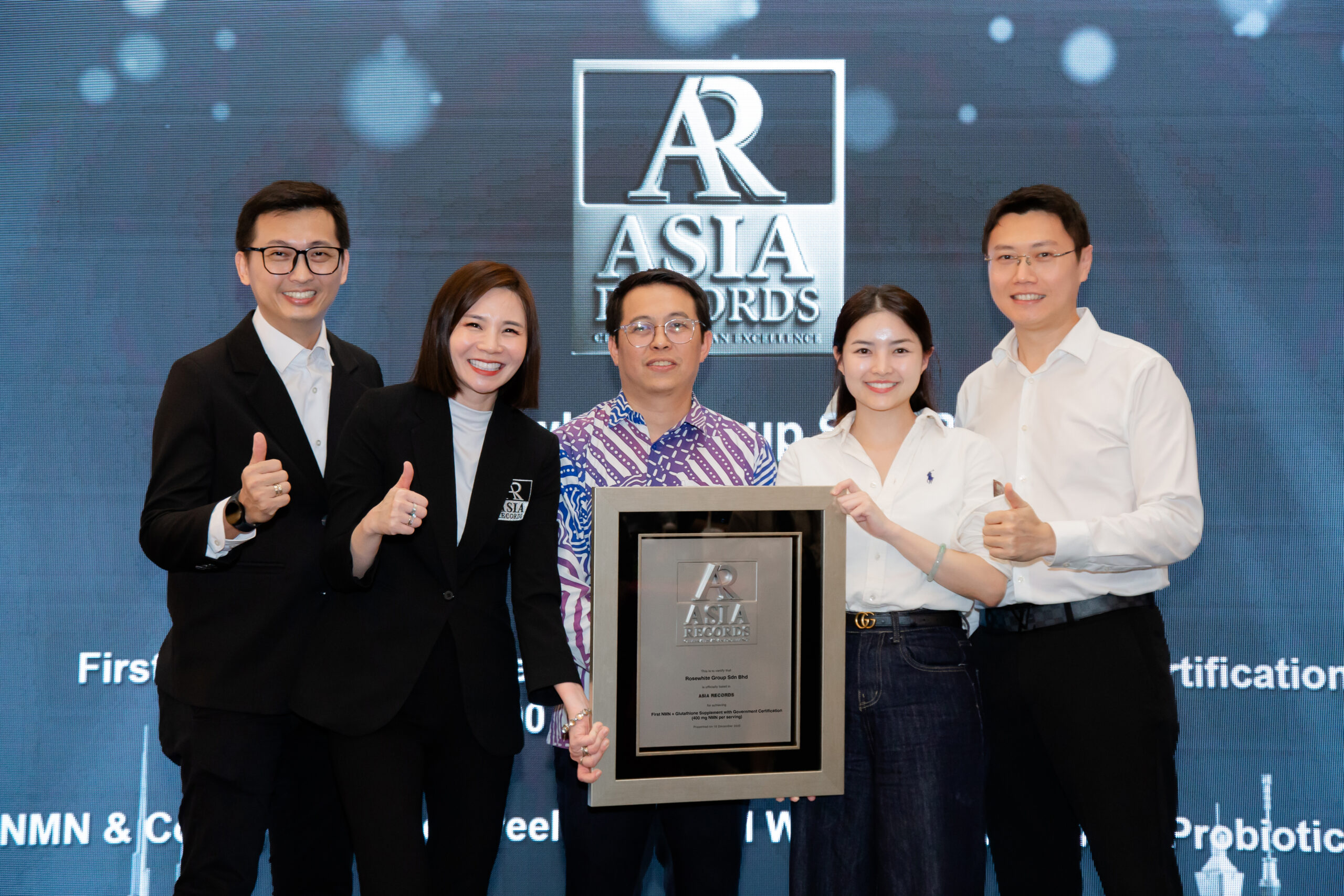 Rosewhite Group Recognised by ASIA Records for Pioneering NMN-Based Wellness and Skincare Innovations