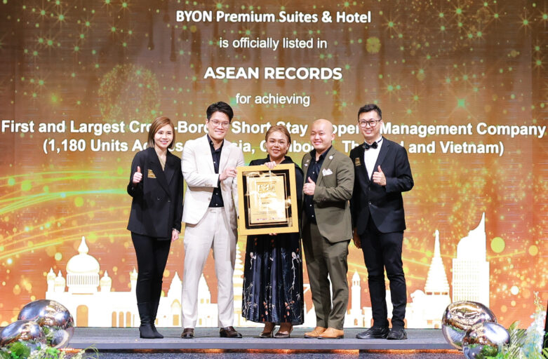 BYON Premium Suites & Hotels Recognised by ASEAN Records for Building a Hospitality Brand on Proven Excellence